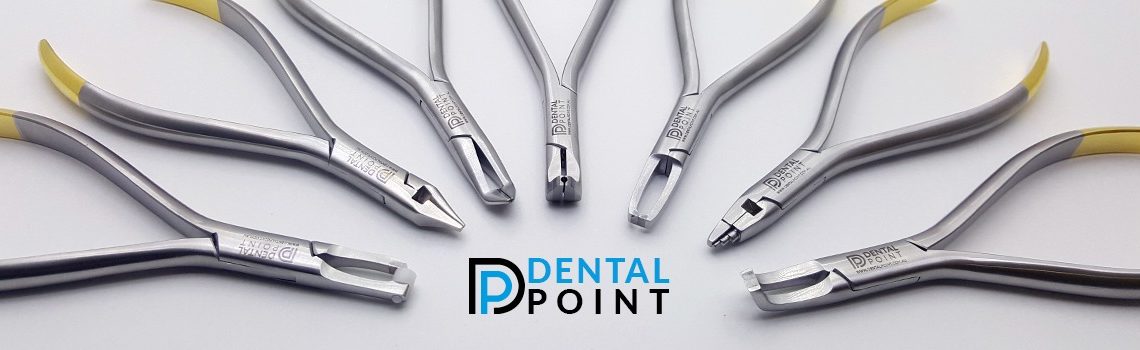 Orthodontic Pliers with dental point logo in middle