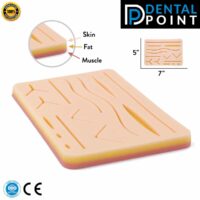 regular suture practice pad shown with its size and features