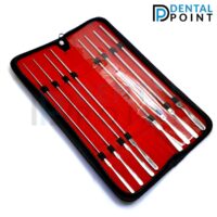 Dittle Urethral Sounds Dilator Set of 8 of different sizes in leather case