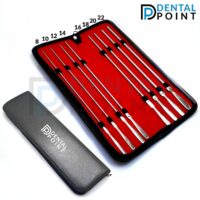 Dittle Urethral Sounds Dilator Set of 8 of different sizes in leather case with leather case closed