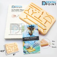 Suture Training Pad with 14 Wound with box and suture training guide and size and features also shown