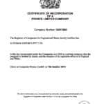Incorporation Certificate