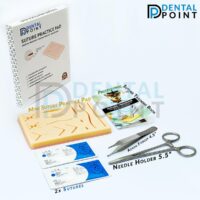 suture pad with suture training guide , Adson forceps and needle holder and 2 sutures with box